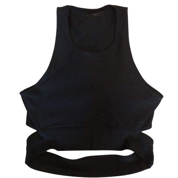 Outdoor Voices dark gray Slashback Crop Top sz L--SOLD OUT on OV site - Picture 4 of 9